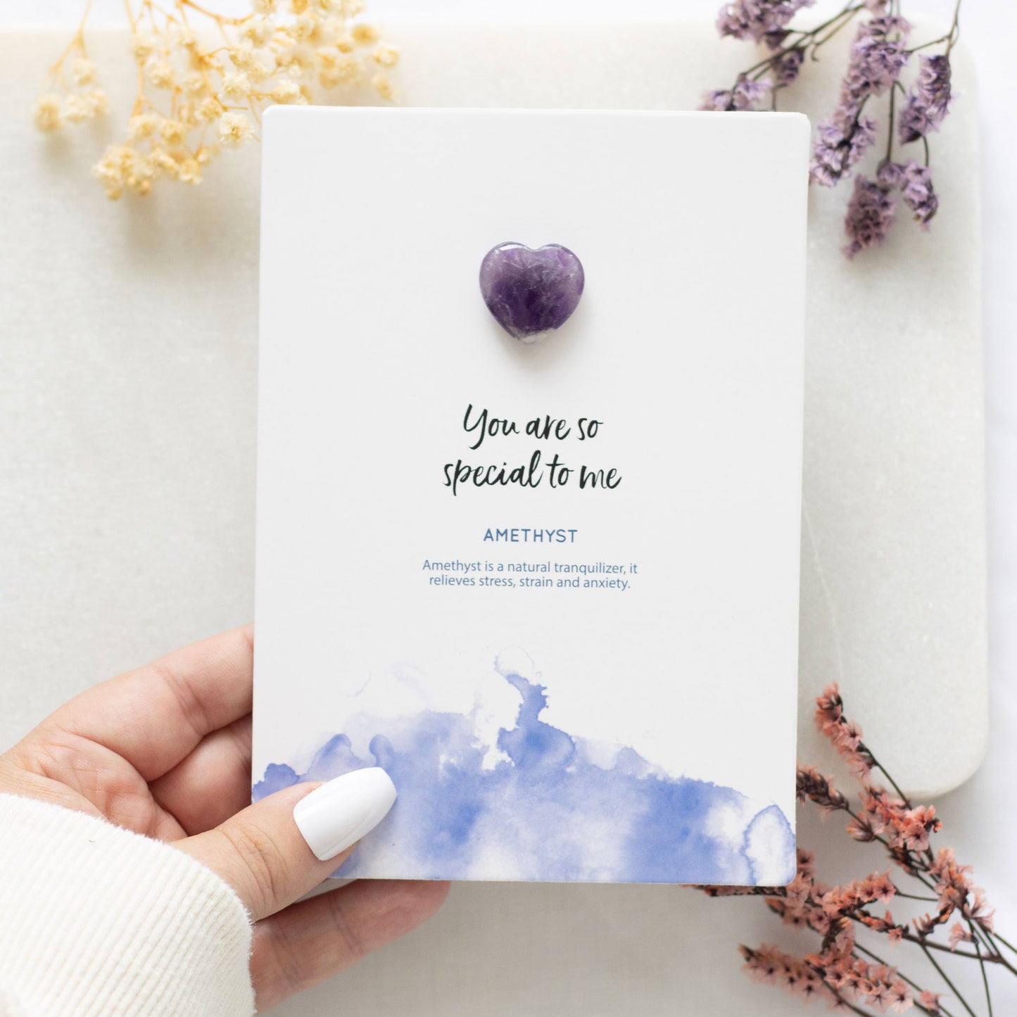 Crystal heart greeting cards