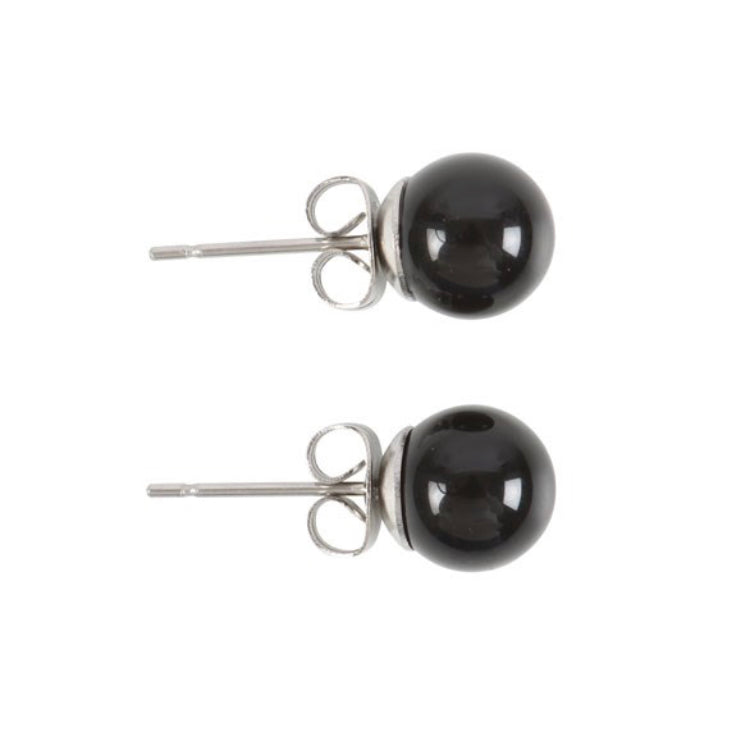 photo of black agate earrings