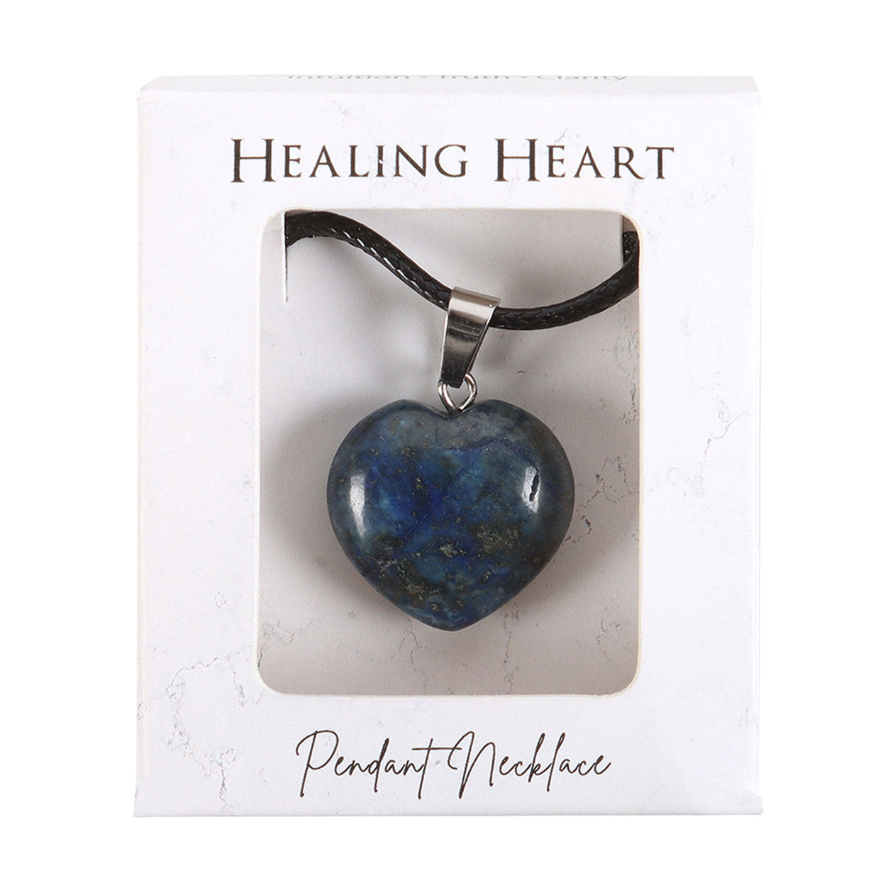 Crystal healing heart pendant necklaces