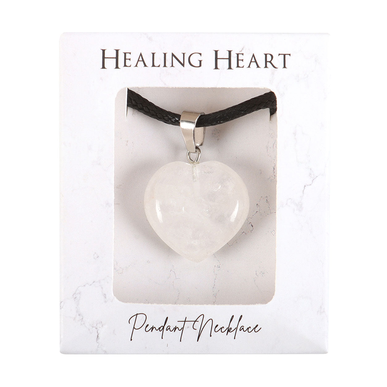 Crystal healing heart pendant necklaces
